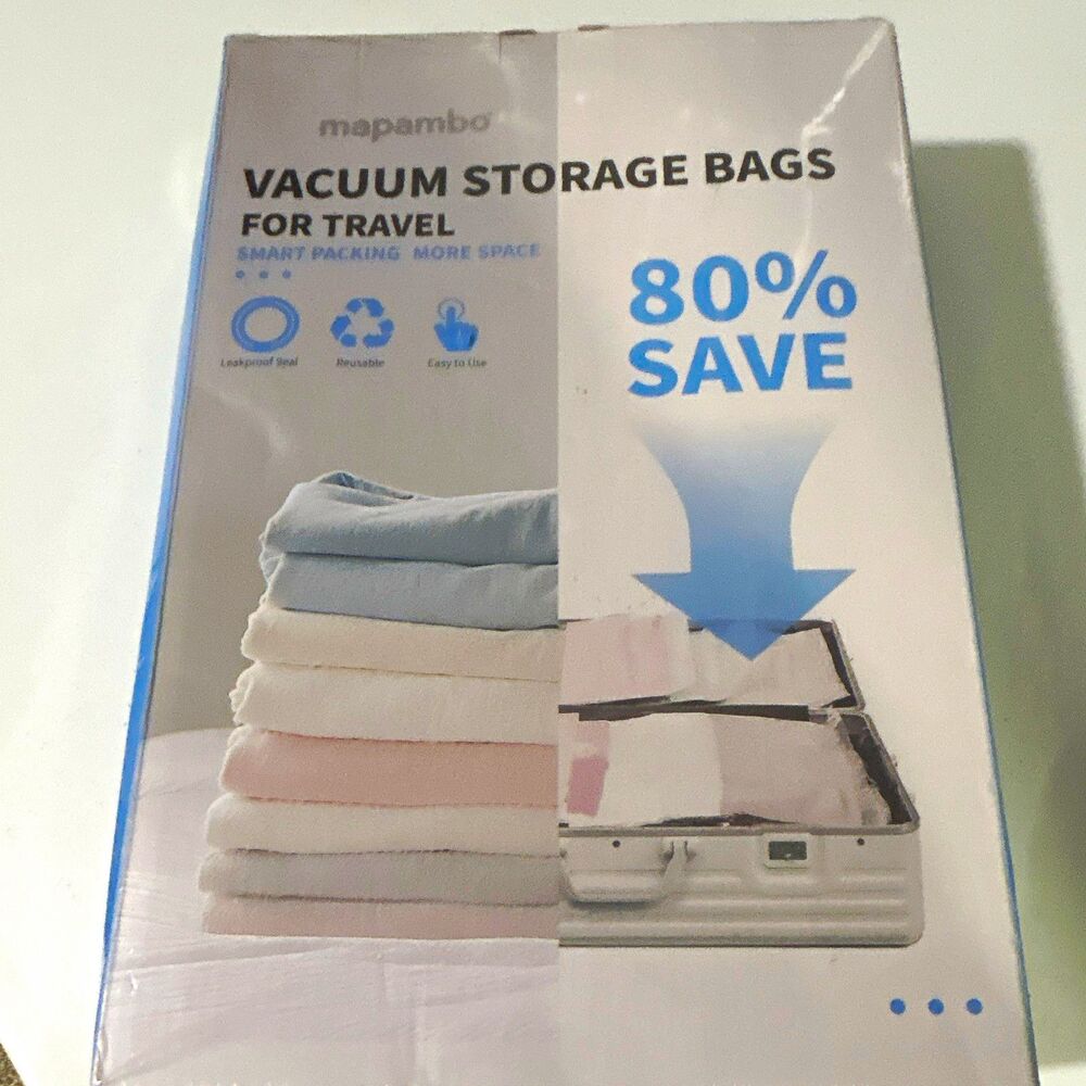 Mapambo Vacuum Storage Bag for Travel, Reusable Leakproof Seal, Easy Use: NEW
